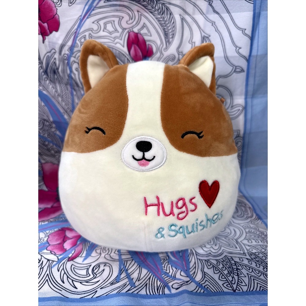 Squishmallows Regina Corgi Brown 10" Valentine's Day Plush Kellytoy